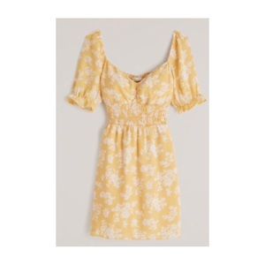 Faux Silk Smocked Waist Mini Dress // Abercrombie & Fitch